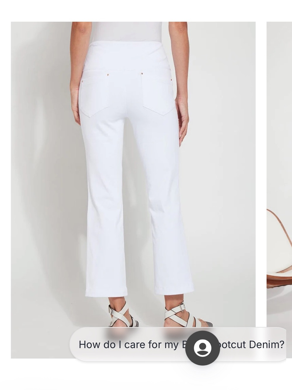 Lyssé White Pull-On Baby Bootcut Ankle Jeans